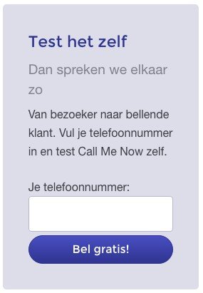 Bellen voor dossiers online